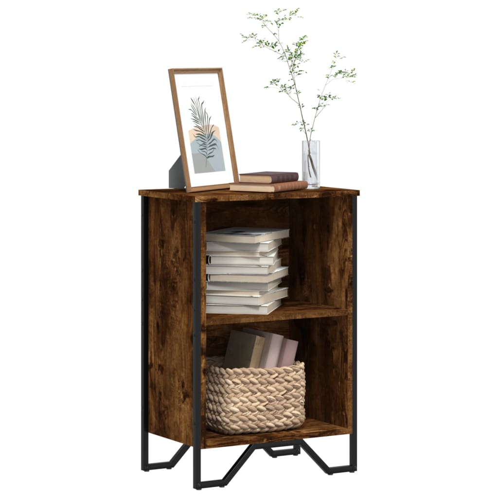 Bookcase Smoked Oak 50x31x74.5 cm Engineered Wood - Decor Base