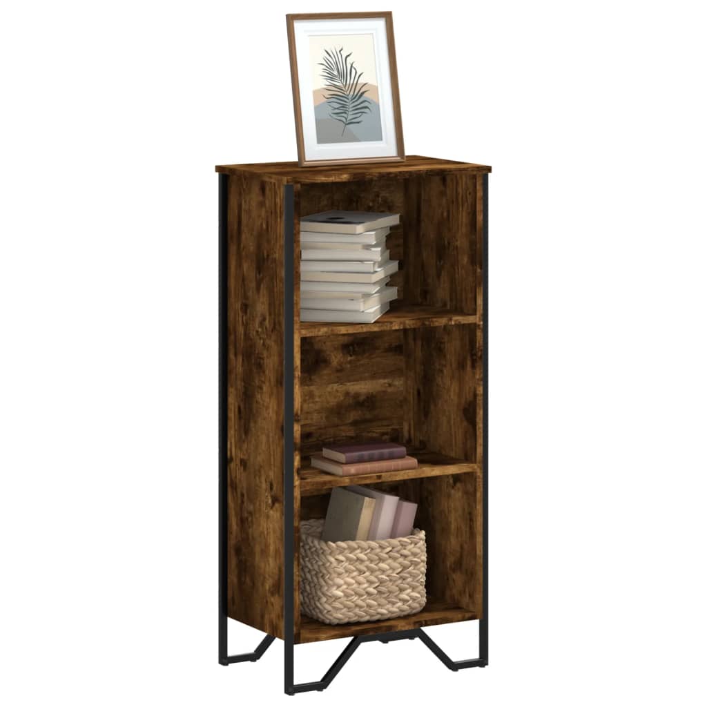 Bookcase Smoked Oak 50x31x106 cm Engineered Wood - Charlotte Dunes