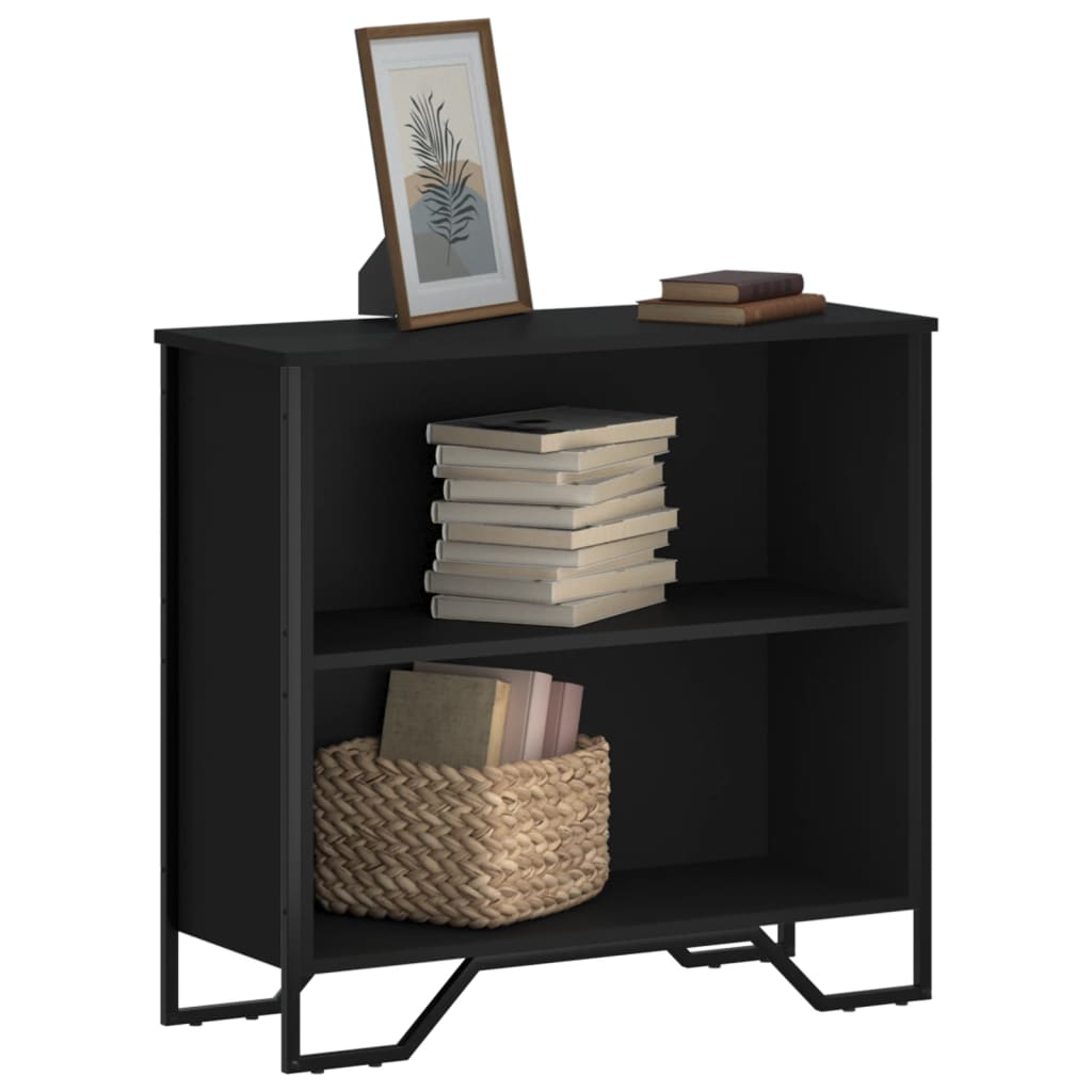 Bookcase Black 80x31x74.5 cm Engineered Wood - Decor Base