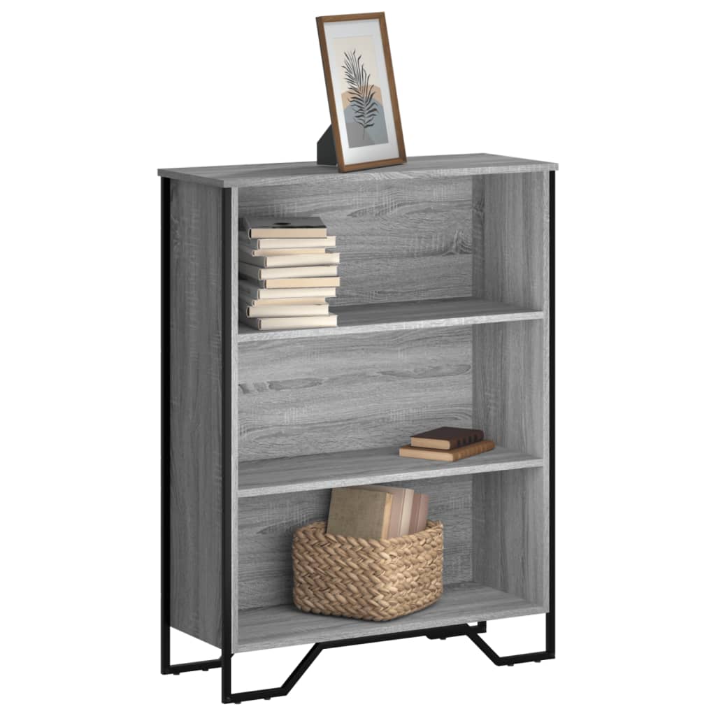 Bookcase Grey Sonoma 80x31x106 cm Engineered Wood - Charlotte Dunes