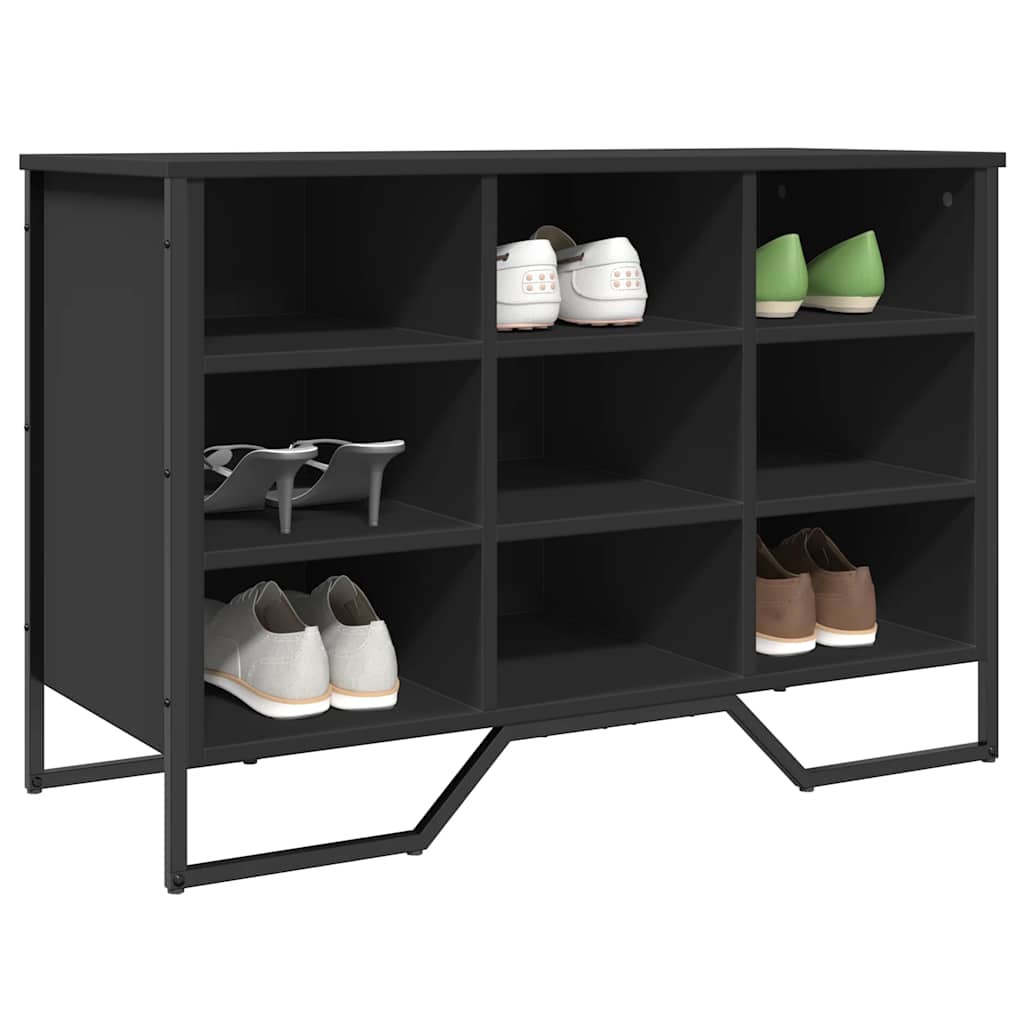 Shoe Cabinet Black 90x38x61.5 cm Engineered Wood - Discount Dealers