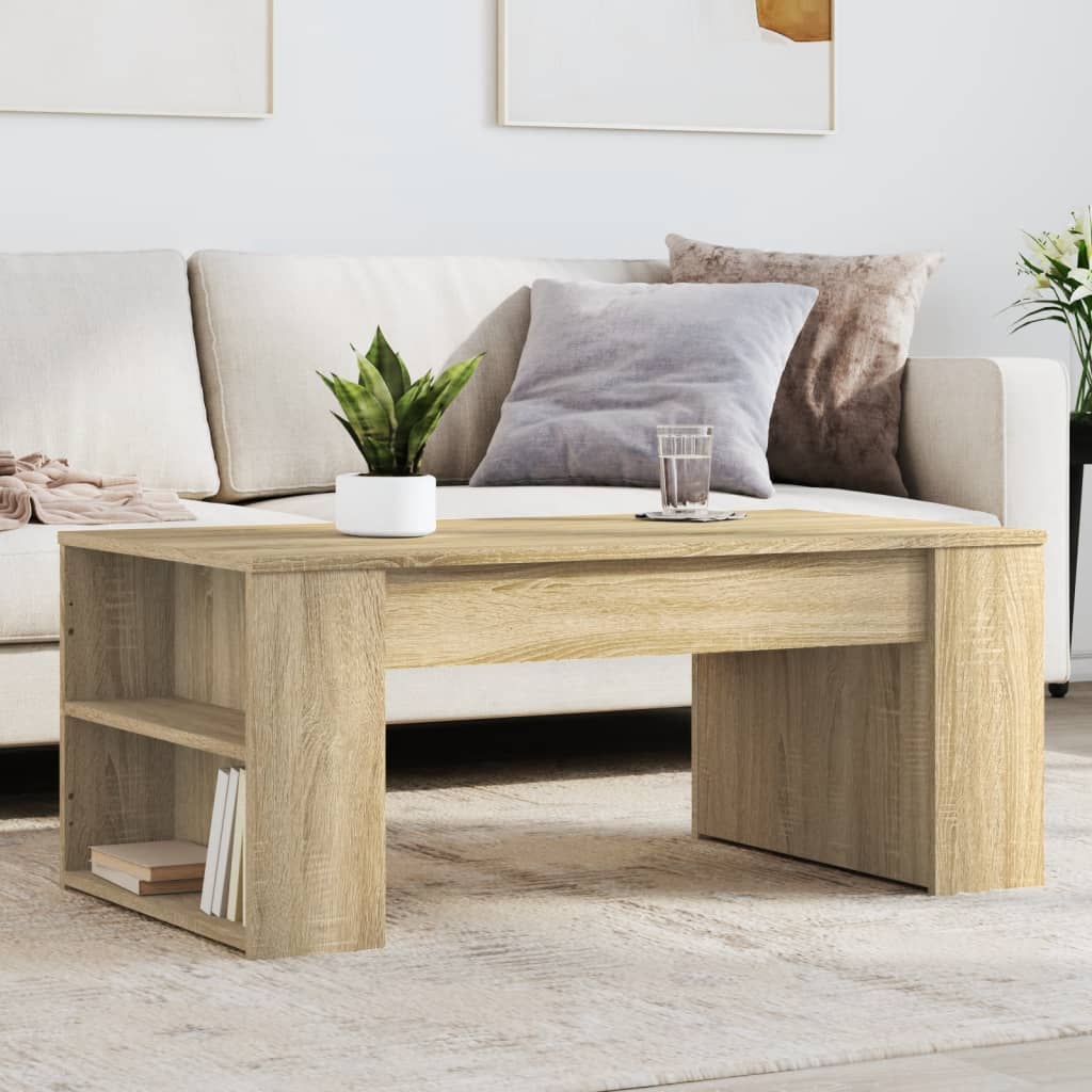 Coffee Table Sonoma Oak 102x55x42 cm Engineered Wood - vid-831855 - Design Hut