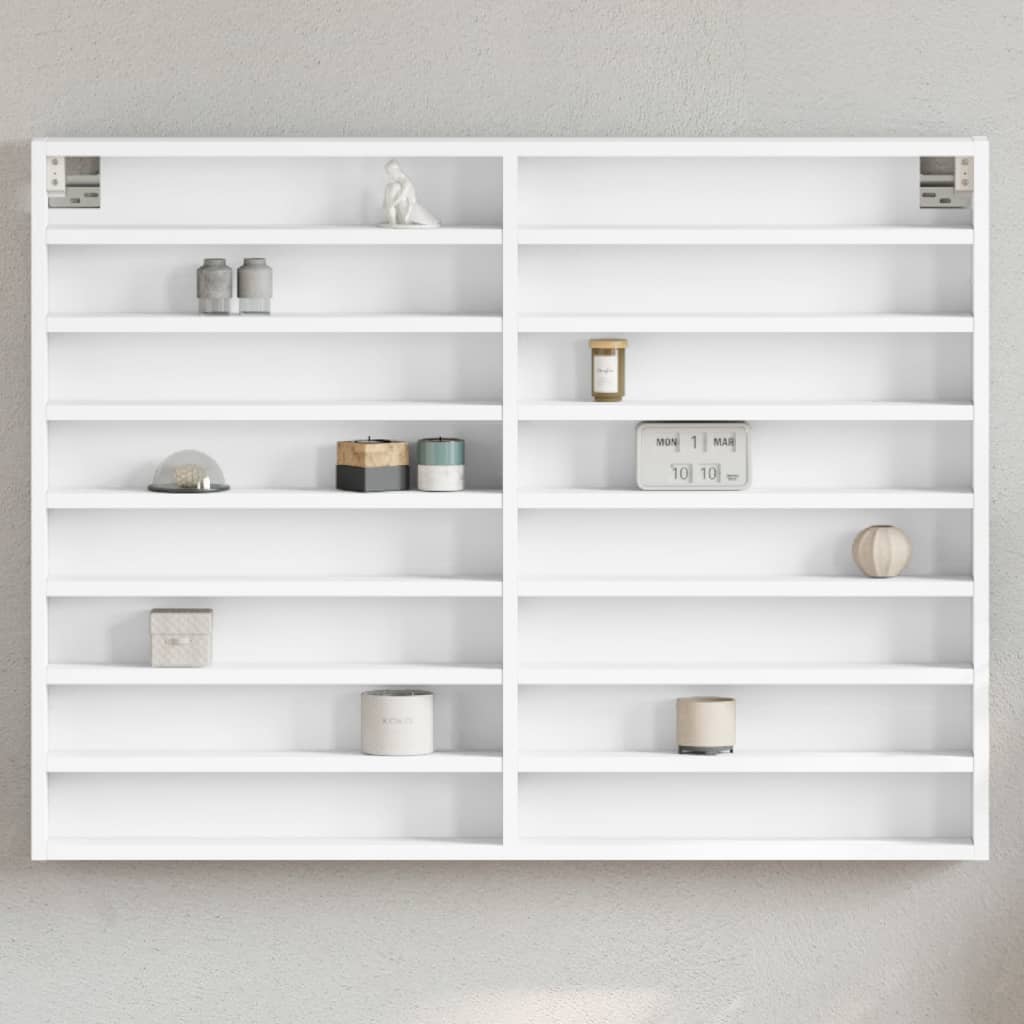 Vitrine Cabinet White 100x8.5x75 cm Engineered Wood - R and M Furniture