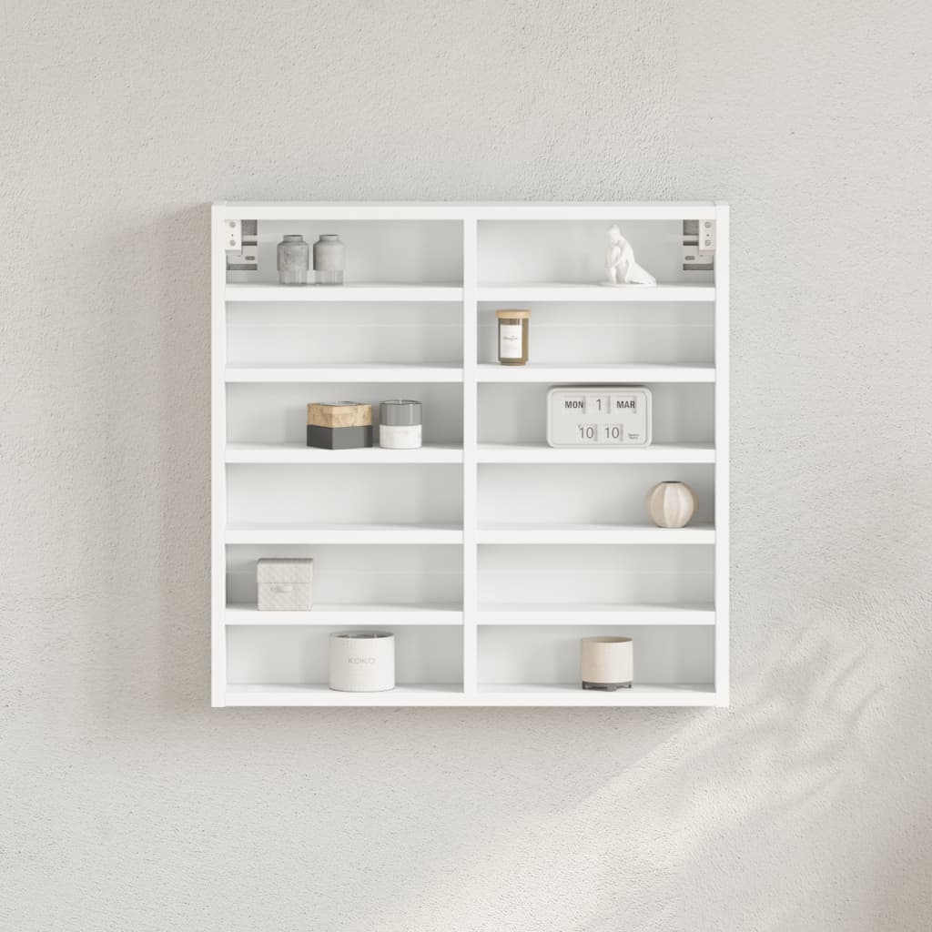 Vitrine Cabinet White 60x8.5x58 cm Engineered Wood - R and M Furniture