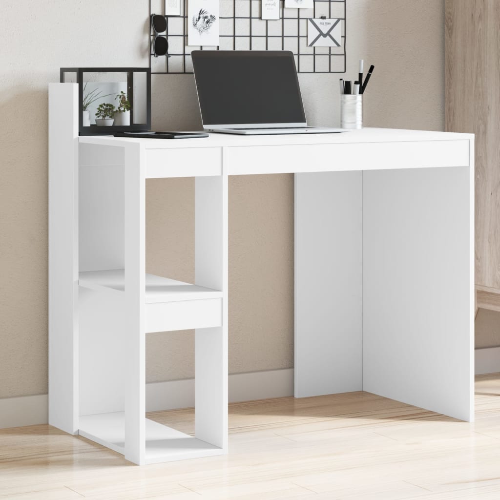 Office Desk White 103.5x56.5x94 cm Engineered Wood - Direct Imports