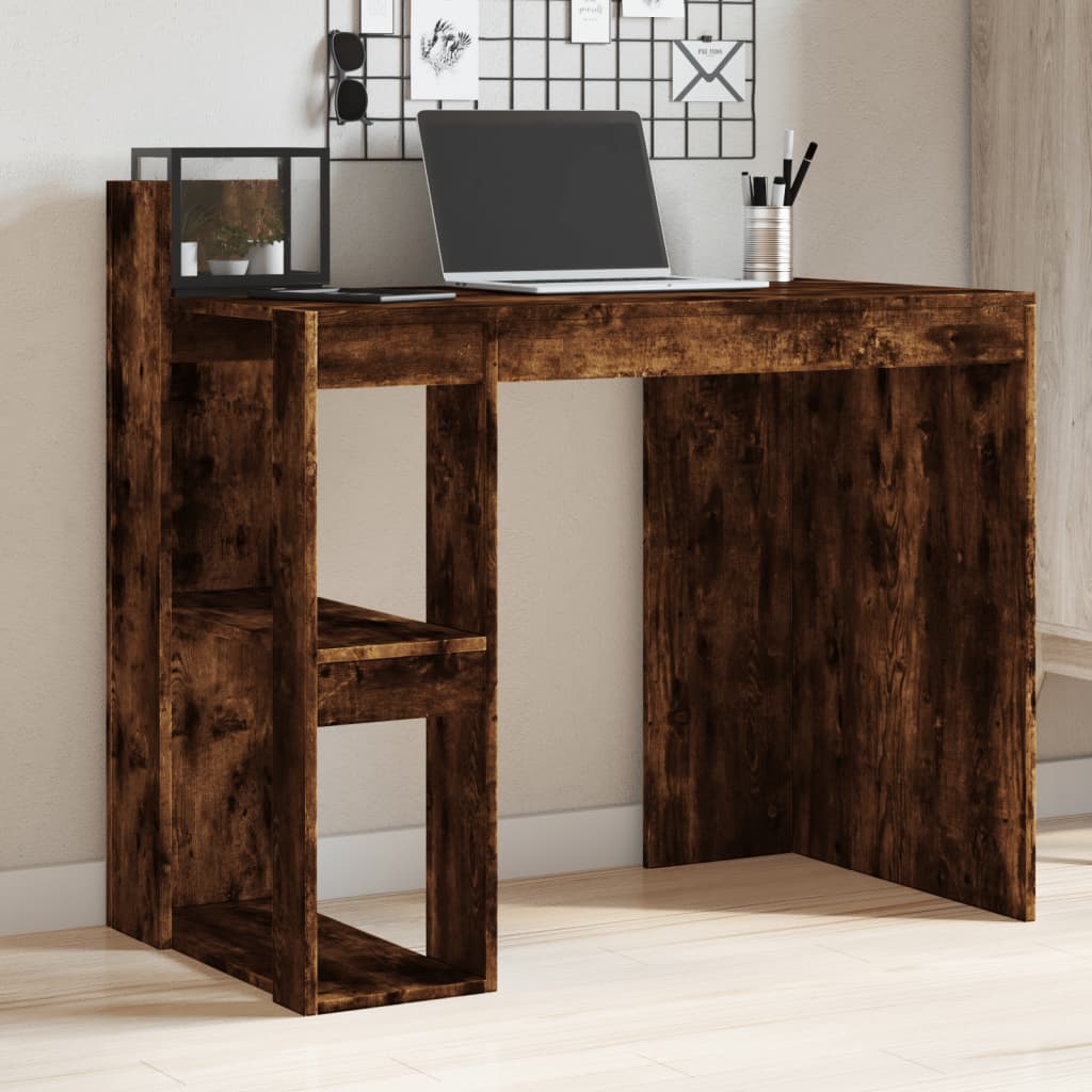 Office Desk Smoked Oak 103.5x56.5x94 cm Engineered Wood - Direct Imports