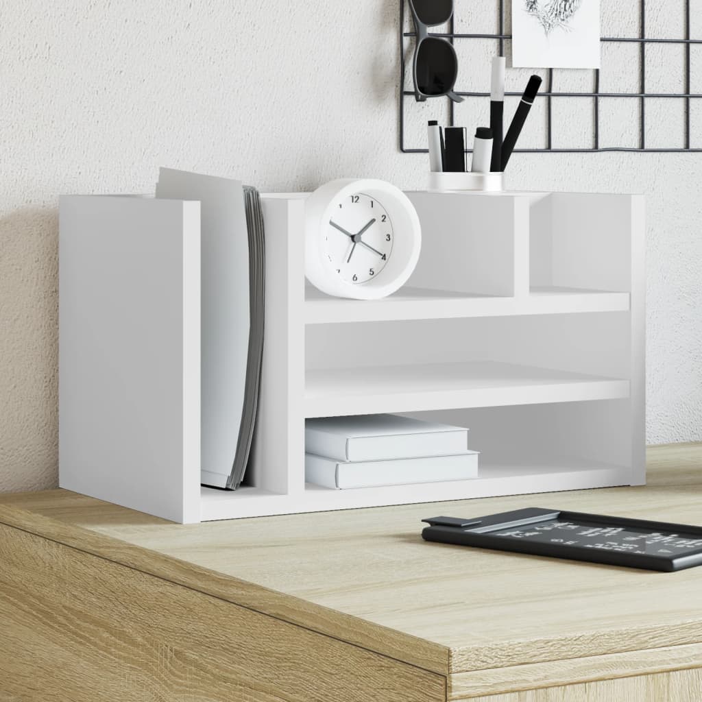 Desk Organiser White 44.5x24x25 cm Engineered wood - Charlotte Dunes