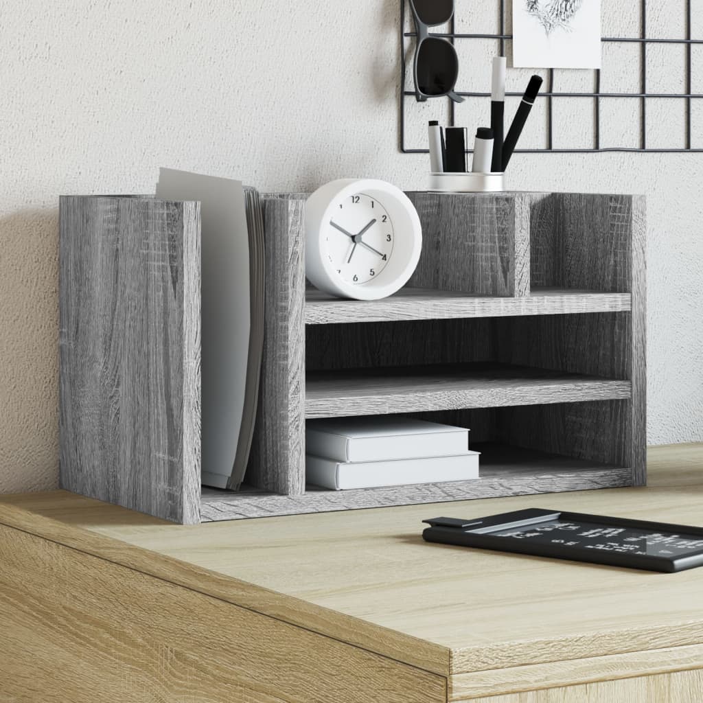 Desk Organiser Grey Sonoma 44.5x24x25 cm Engineered wood - Charlotte Dunes