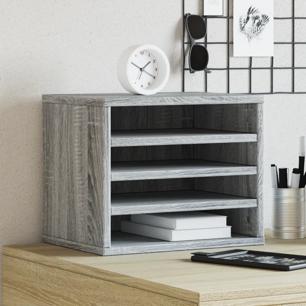 Desk Organiser Grey Sonoma 36x26x29.5 cm Engineered wood - Design Hut