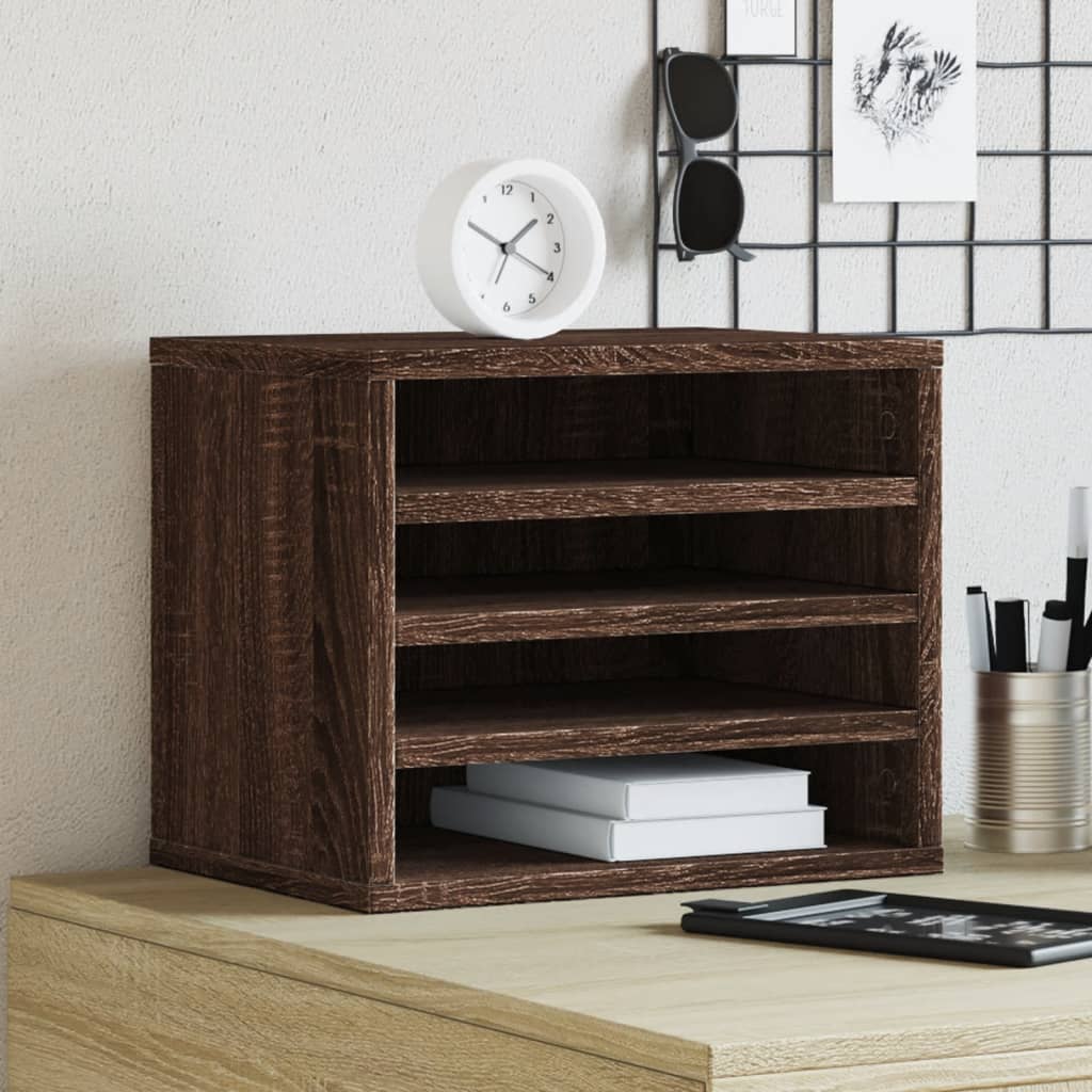 Desk Organiser Brown Oak 36x26x29.5 cm Engineered wood - Design Hut