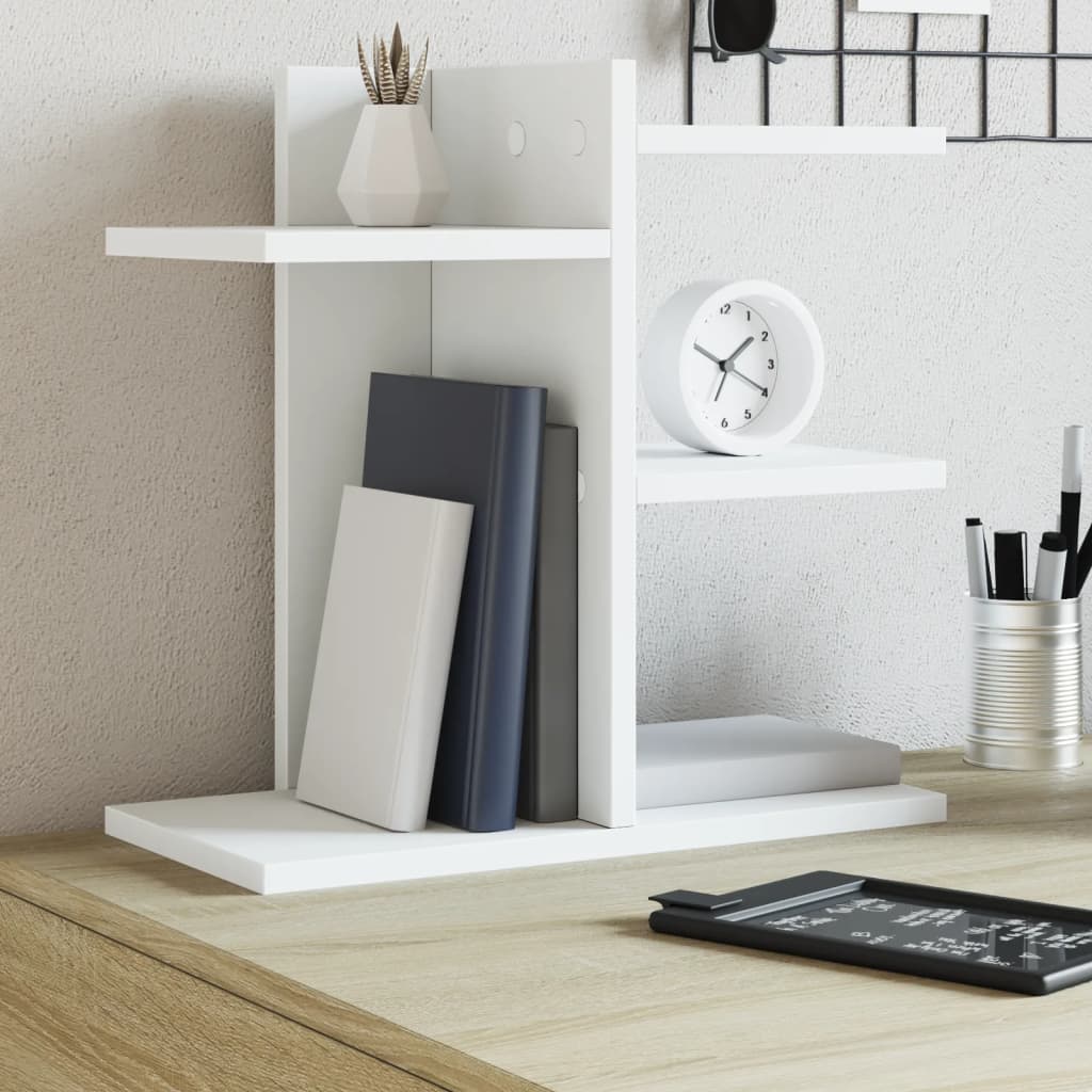 Desk Organiser White 42x21.5x42 cm Engineered wood - Design Hut