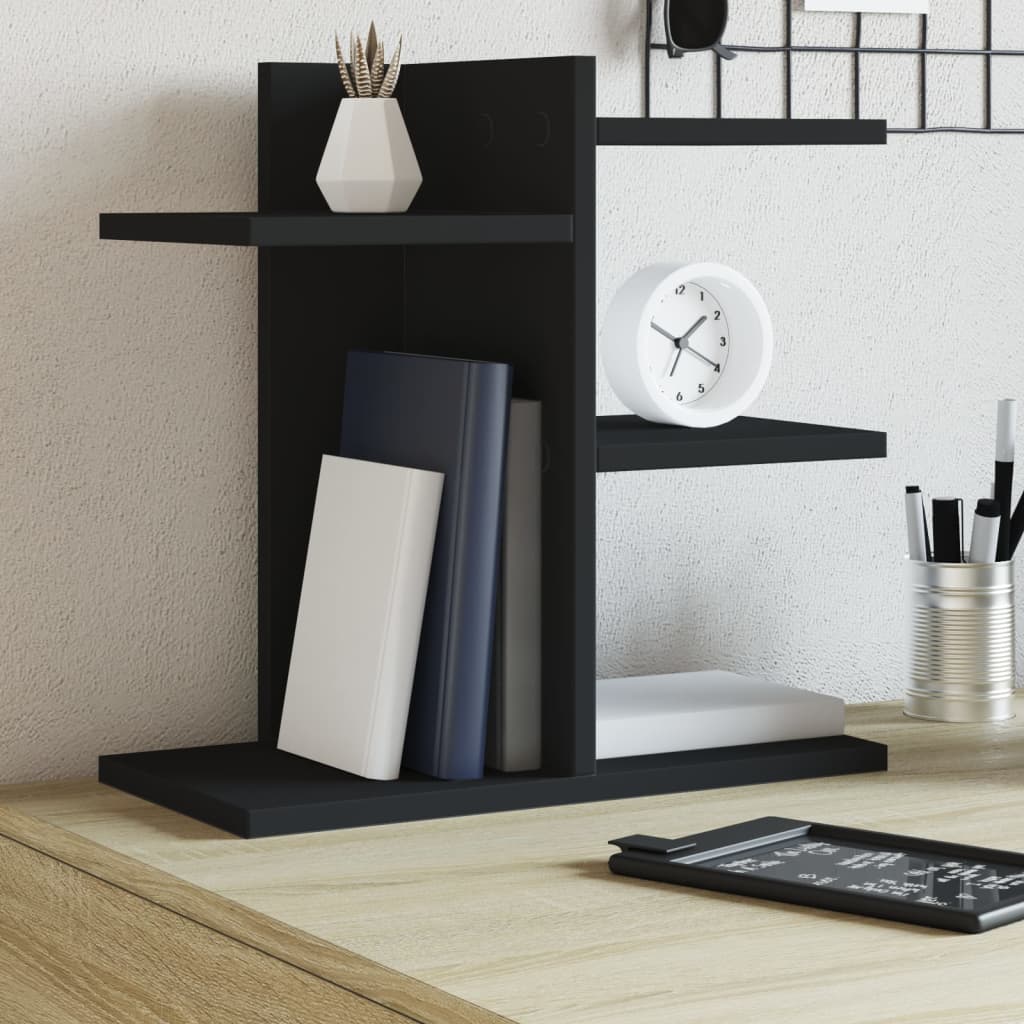 Desk Organiser Black 42x21.5x42 cm Engineered wood - Design Hut