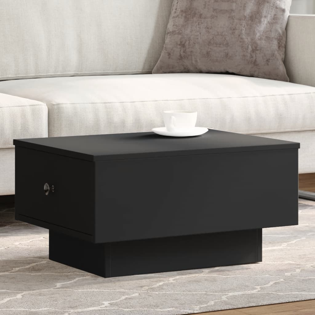 Coffee Table Black 60x45x31 cm Engineered Wood - Design Hut