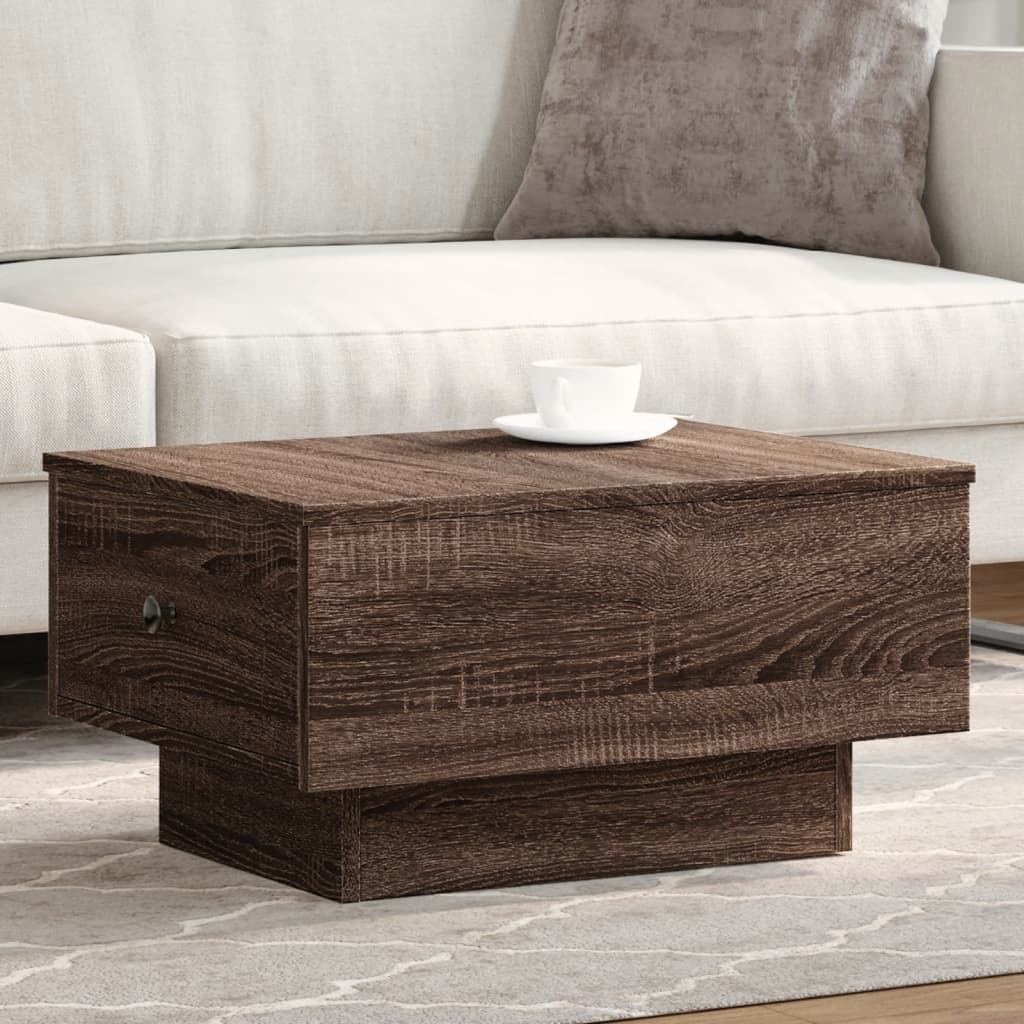 Coffee Table Brown oak 60x45x31 cm Engineered Wood - Design Hut