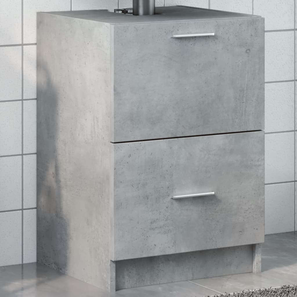 Sink Cabinet Concrete Grey 40x37x59 cm Engineered Wood - Discount Dealers