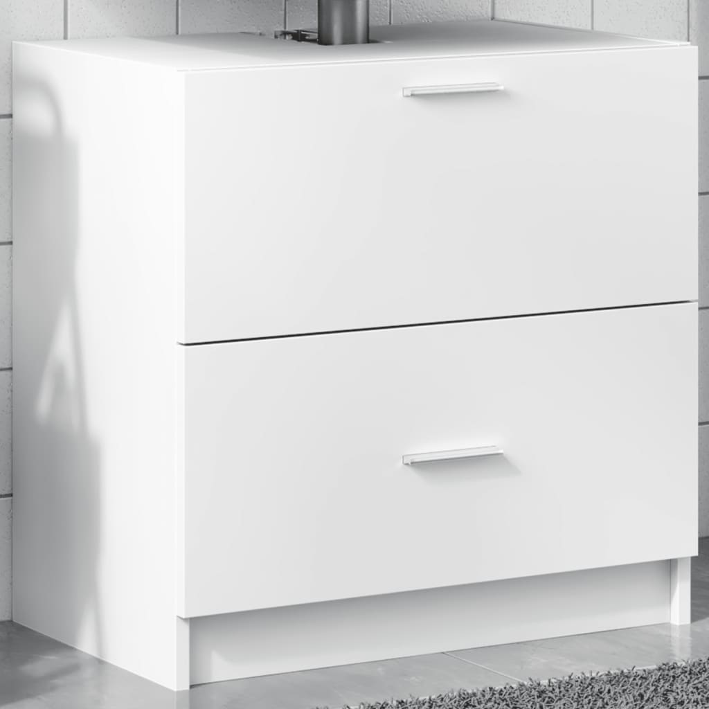 Sink Cabinet White 59x37x59 cm Engineered Wood - Discount Dealers