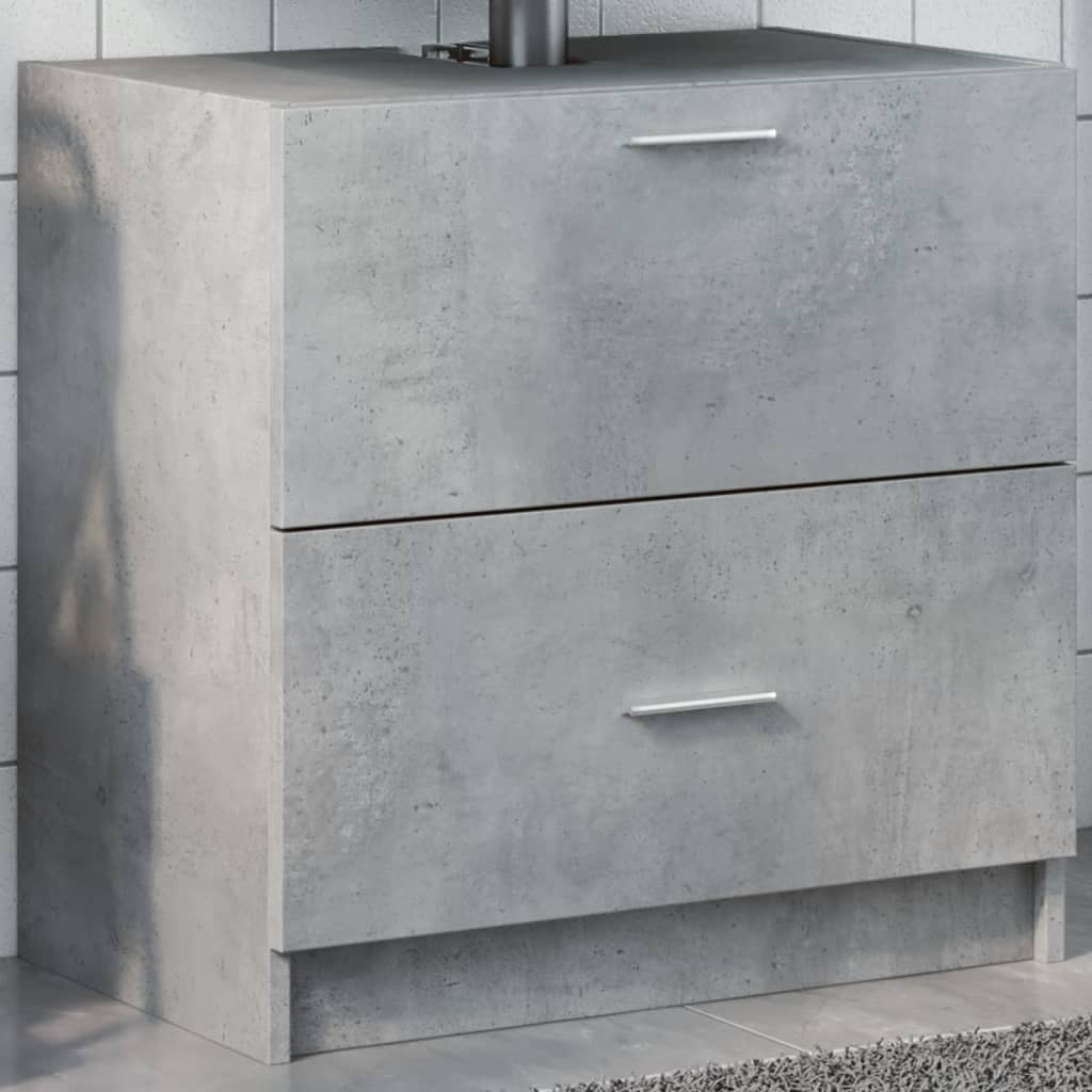Sink Cabinet Concrete Grey 59x37x59 cm Engineered Wood - Discount Dealers