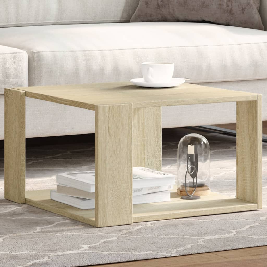 Coffee Table Sonoma Oak 51.5x51.5x30 cm Engineered Wood - Design Hut