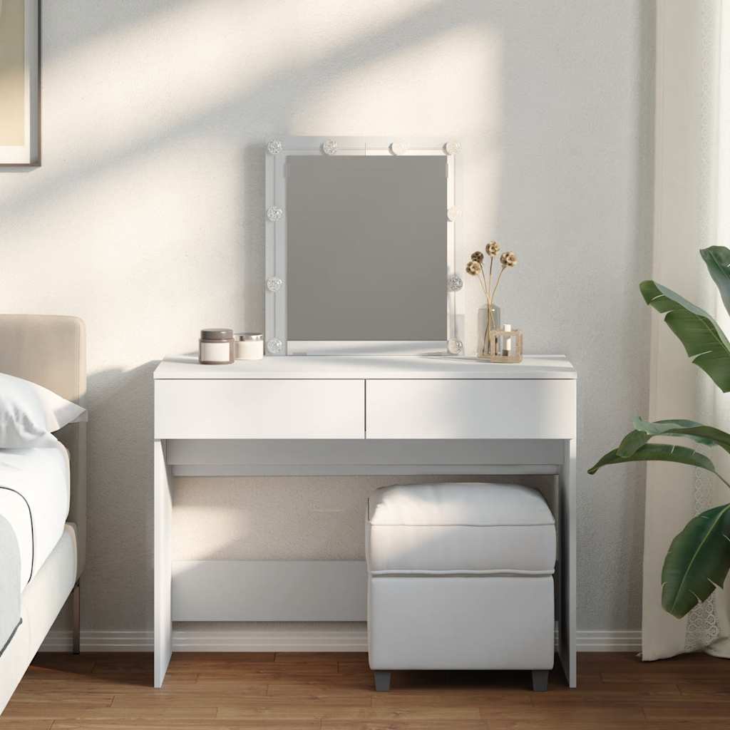 Dressing Table with LED White 100x40x130 cm - R and M Furniture