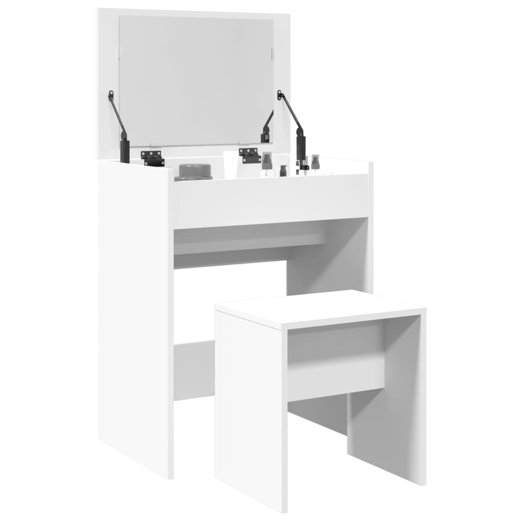 Dressing Table and Stool White 60x40x113.5 cm - Decor Base