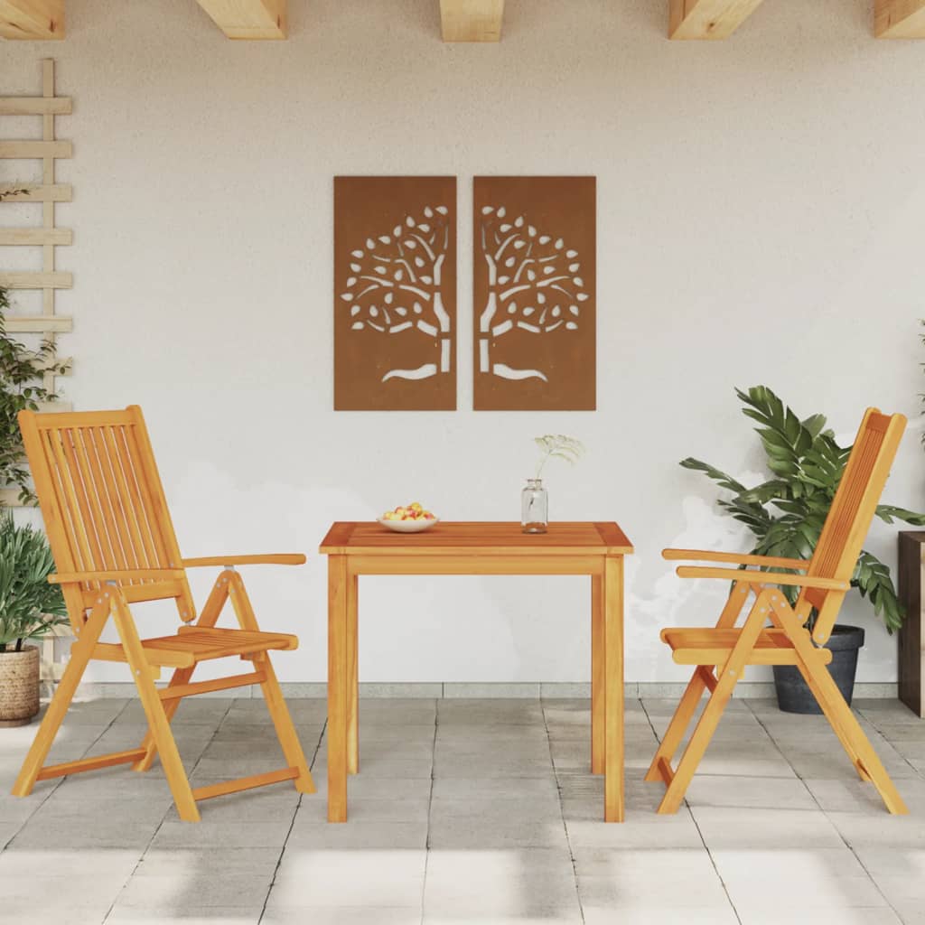 3 Piece Garden Dining Set Solid Wood Acacia - Merkel Designers