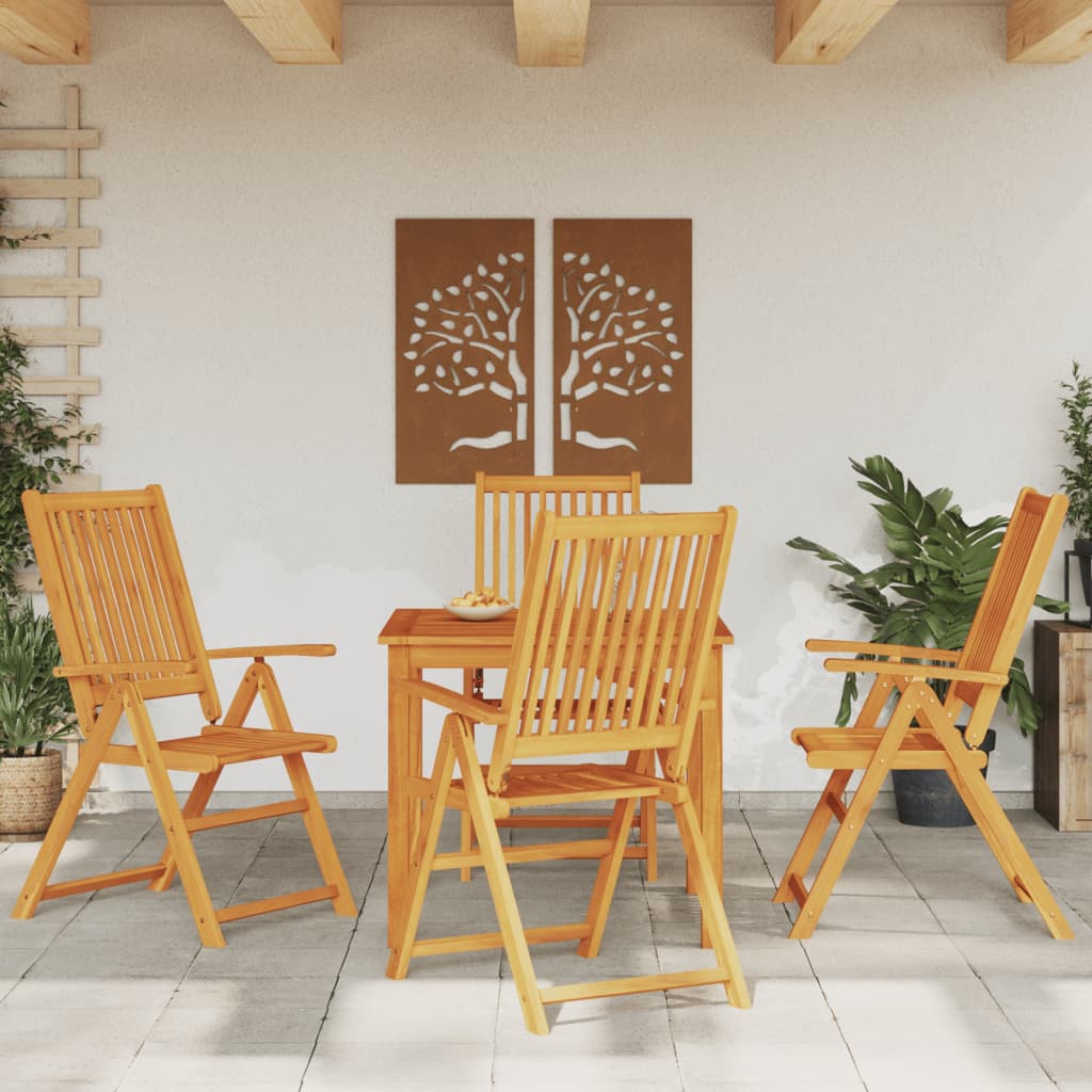 5 Piece Garden Dining Set Solid Wood Acacia - vid-3295261 - Decor Base