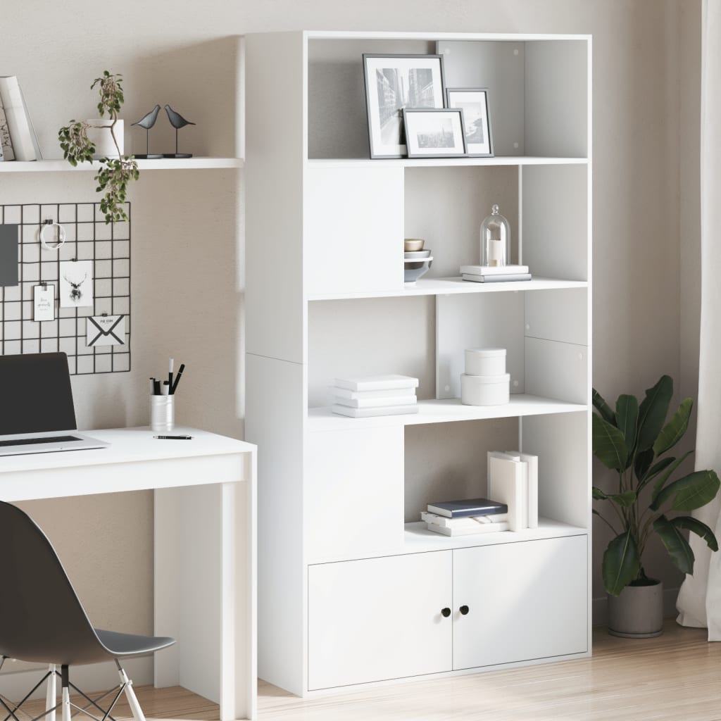 Bookcase White 100x36x189 cm Engineered Wood - Charlotte Dunes