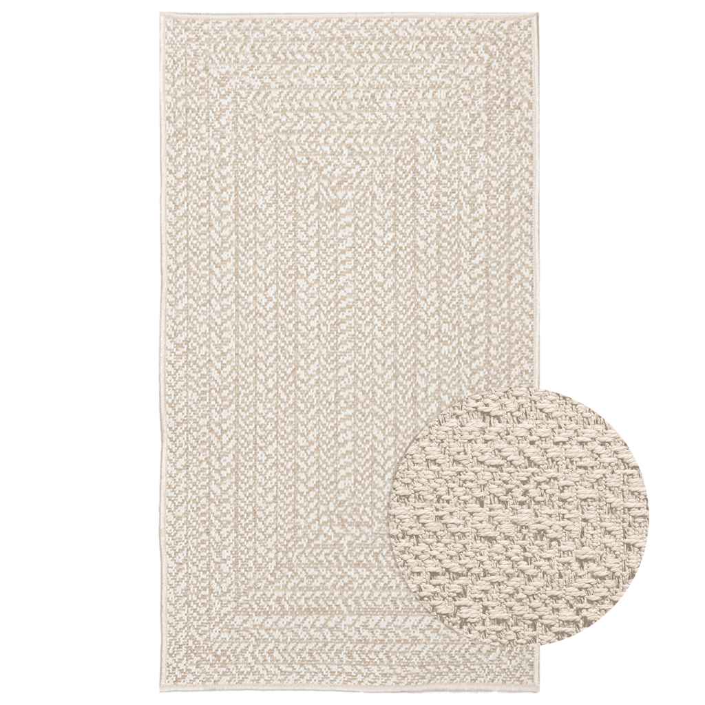 Rug ZIZUR Cream 60x110 cm Jute Look Indoor and Outdoor - Millennium Furniture
