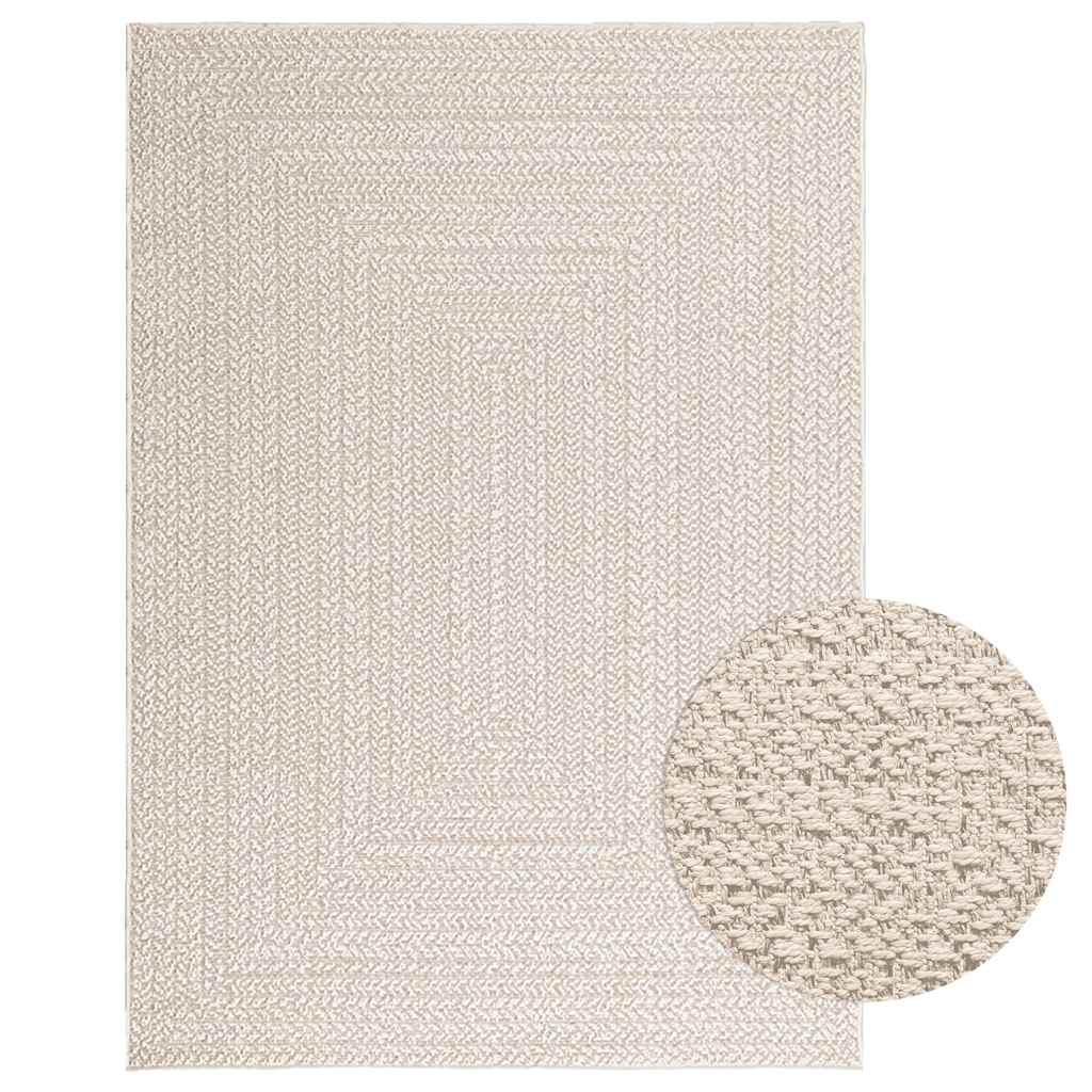 Rug ZIZUR Cream 120x170 cm Jute Look Indoor and Outdoor - The Home Maker