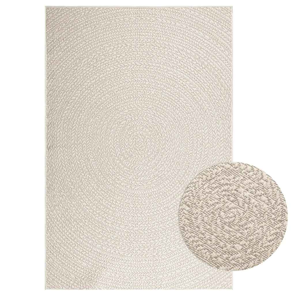 Rug ZIZUR Cream 140x200 cm Jute Look Indoor and Outdoor - Sid & Sam