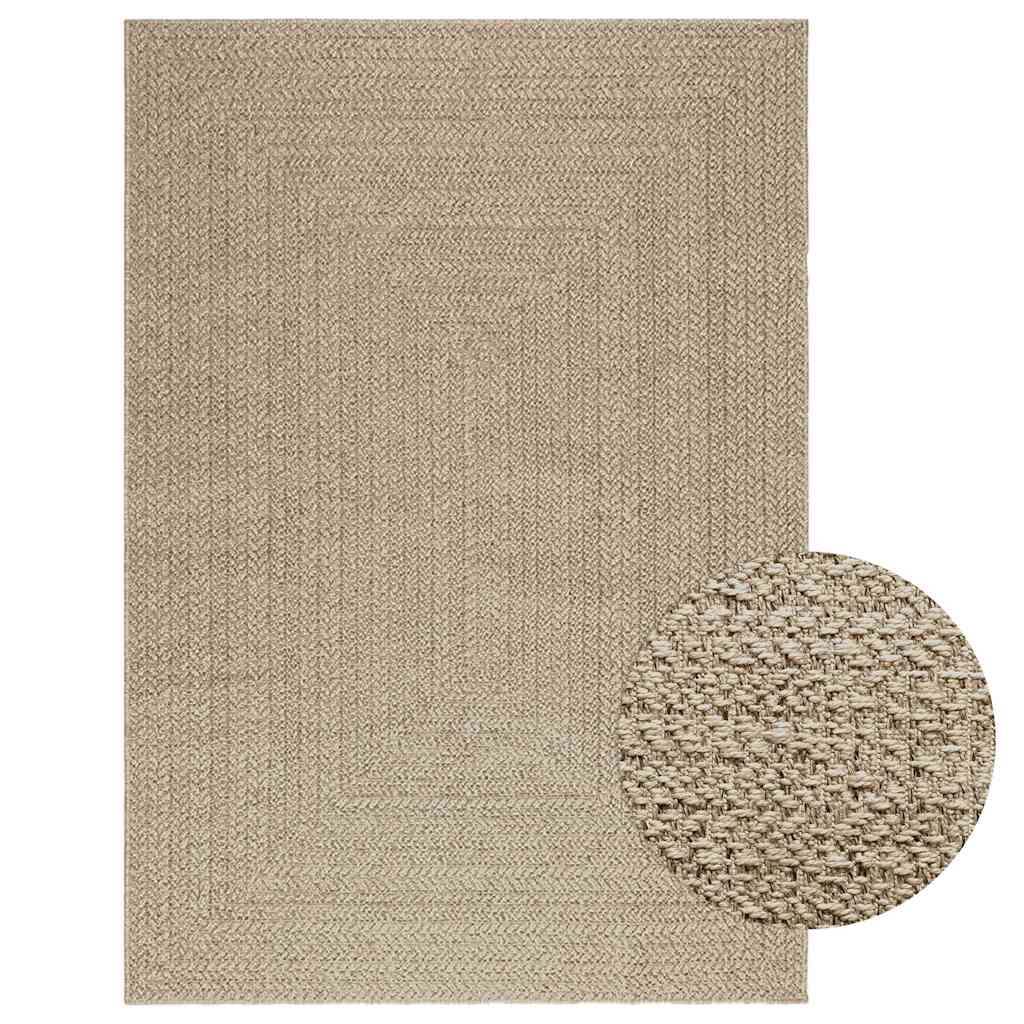 Rug ZIZUR Beige 140x200 cm Jute Look Indoor and Outdoor - R and M Furniture
