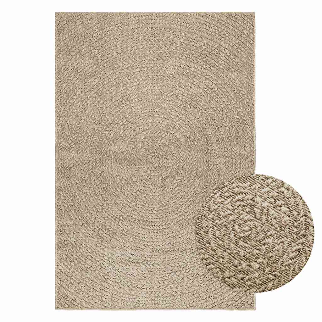 Rug ZIZUR Beige 120x170 cm Jute Look Indoor and Outdoor - Tyrell & Tyrell