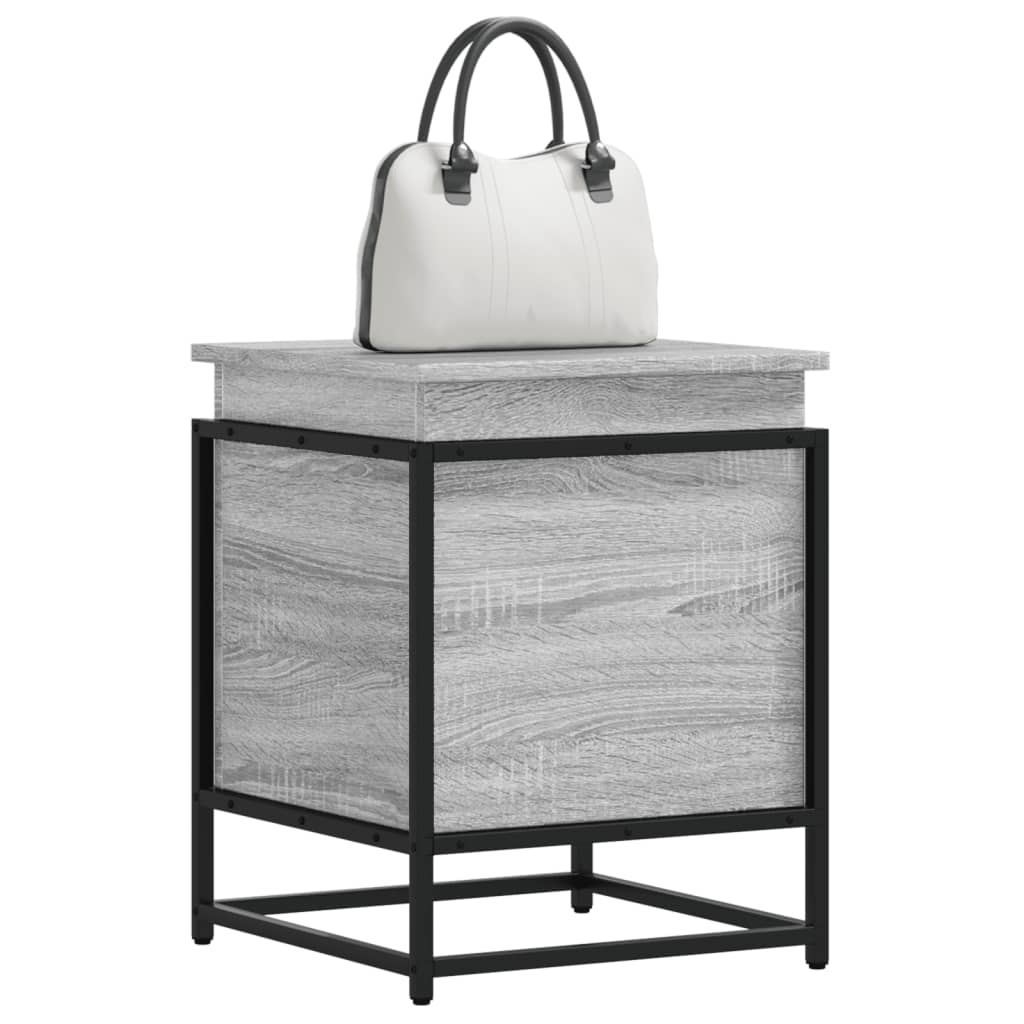 Storage Box with Lid Grey Sonoma 40x40x51.5 cm Engineered Wood - Design Hut