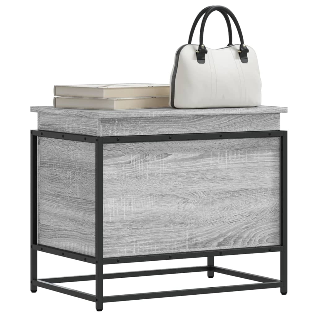 Storage Box with Lid Grey Sonoma 60x40x51.5 cm Engineered Wood - All Things Good