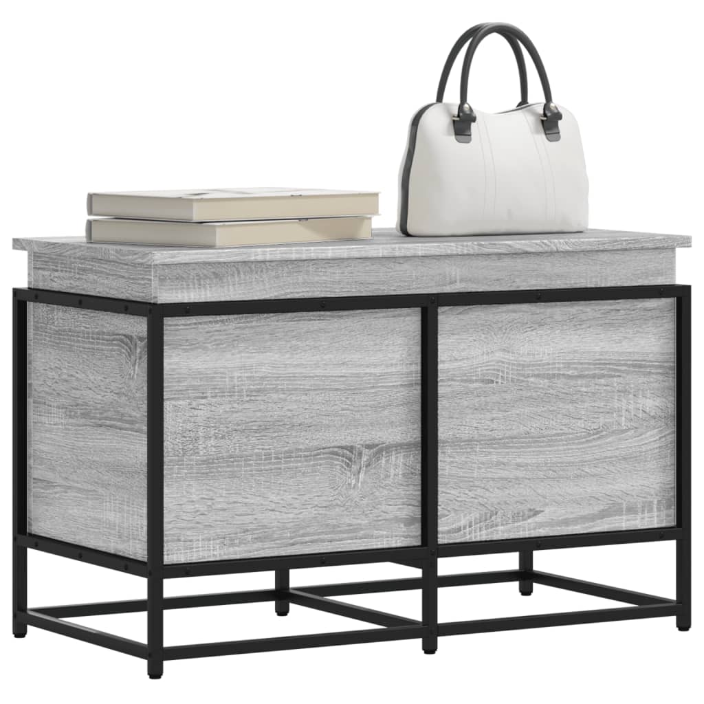 Storage Box with Lid Grey Sonoma 80x40x51.5 cm Engineered Wood - Direct Imports