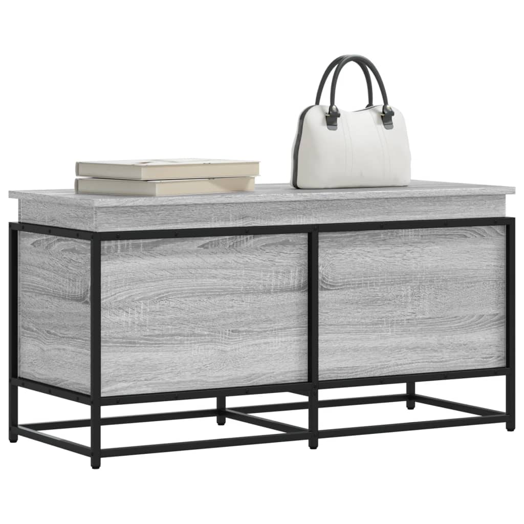Storage Box with Lid Grey Sonoma 100x40x51.5 cm Engineered Wood - Discount Dealers