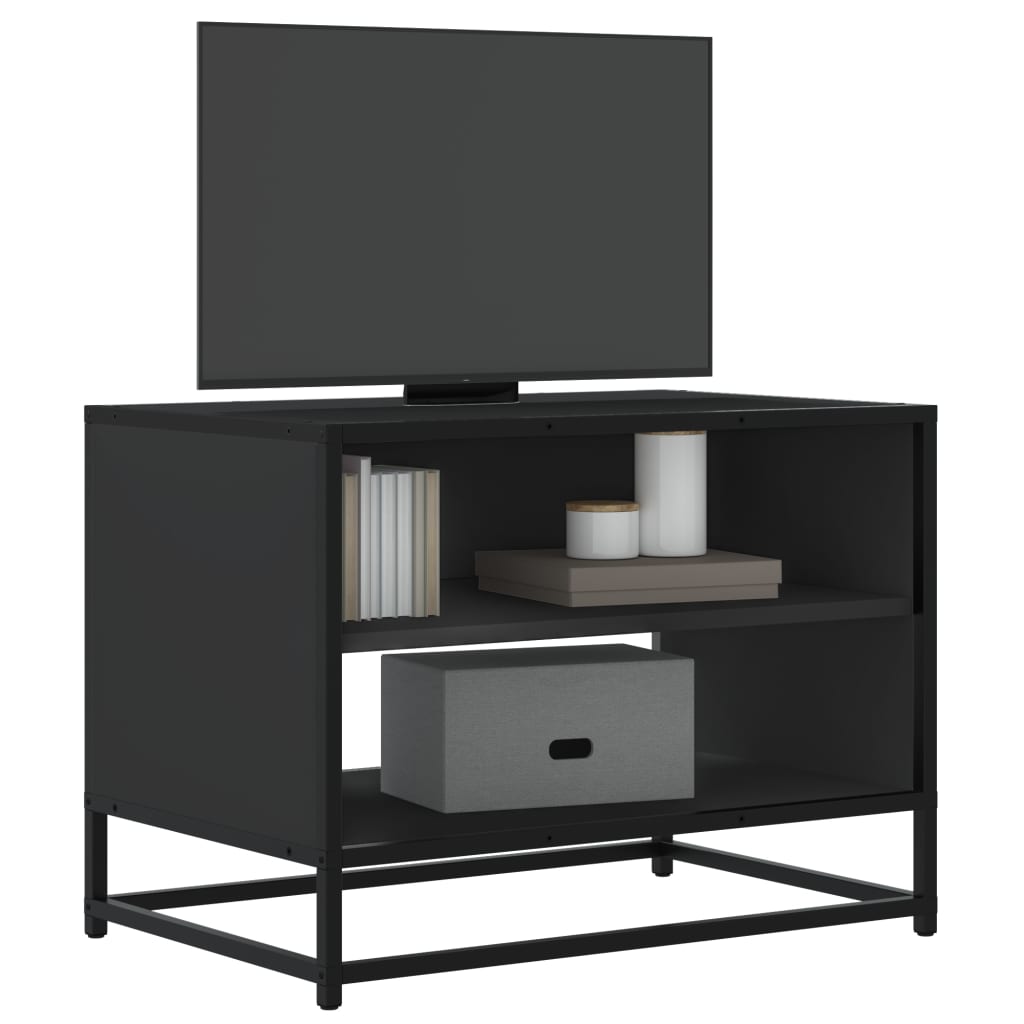TV Cabinet Black 61x40x46 cm Engineered Wood and Metal - All Things Good
