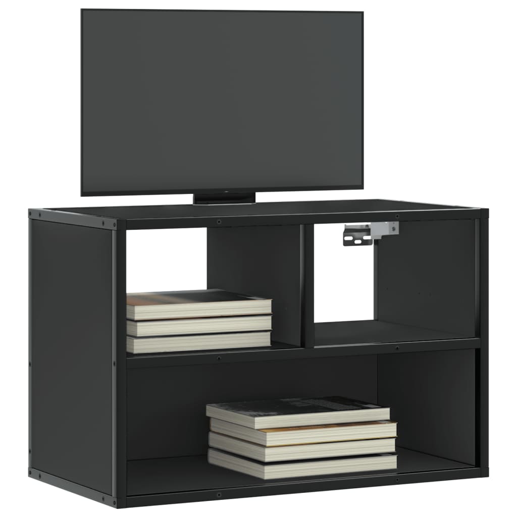 TV Cabinet Black 60x31x39.5 cm Engineered Wood and Metal - Decor Base