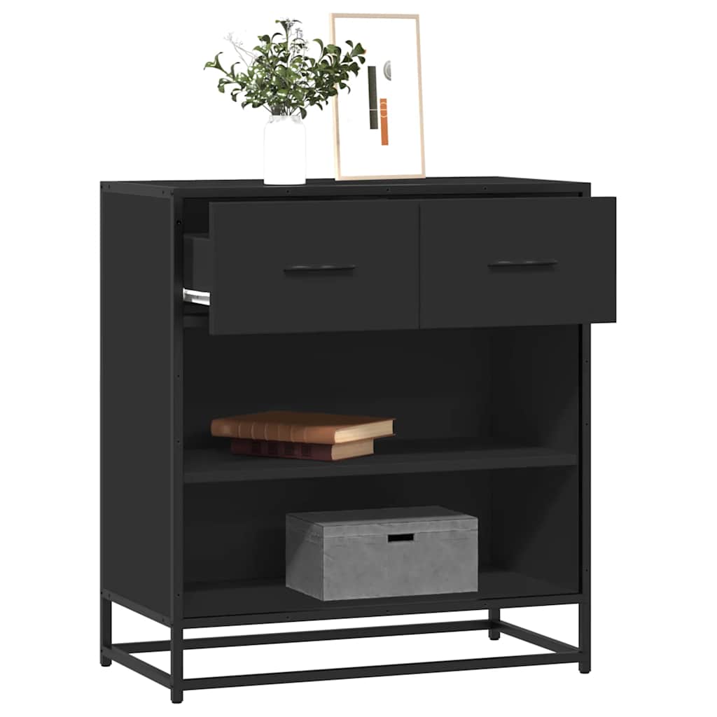 Sideboard Black 68x35x76 cm Engineered Wood - Brittle & Co
