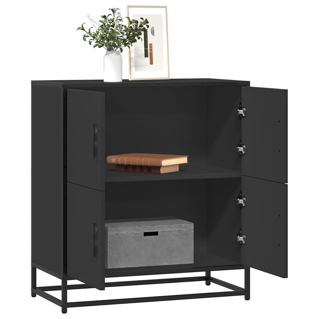 Sideboard Black 68x35x76 cm Engineered Wood - Charlotte Dunes