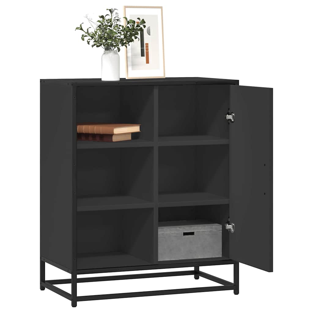 Sideboard Black 62x35x76 cm Engineered Wood - Unbeatable Bargains
