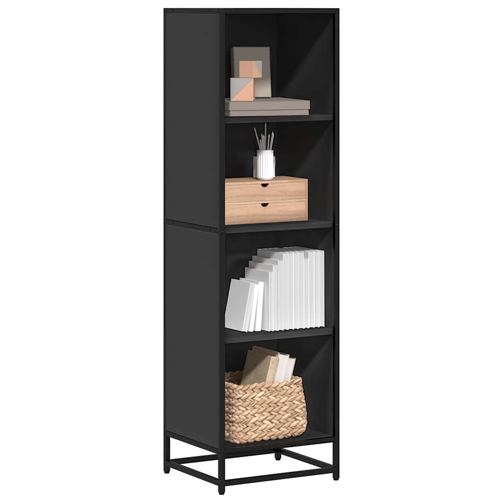 Book Cabinet Black 40x35x139 cm Engineered Wood - Decor Base