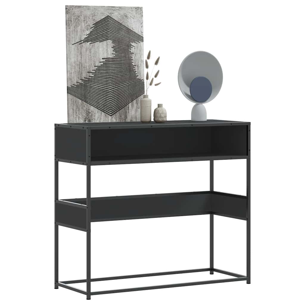 Console Table Black 90x35x80 cm Engineered Wood - Unbeatable Bargains