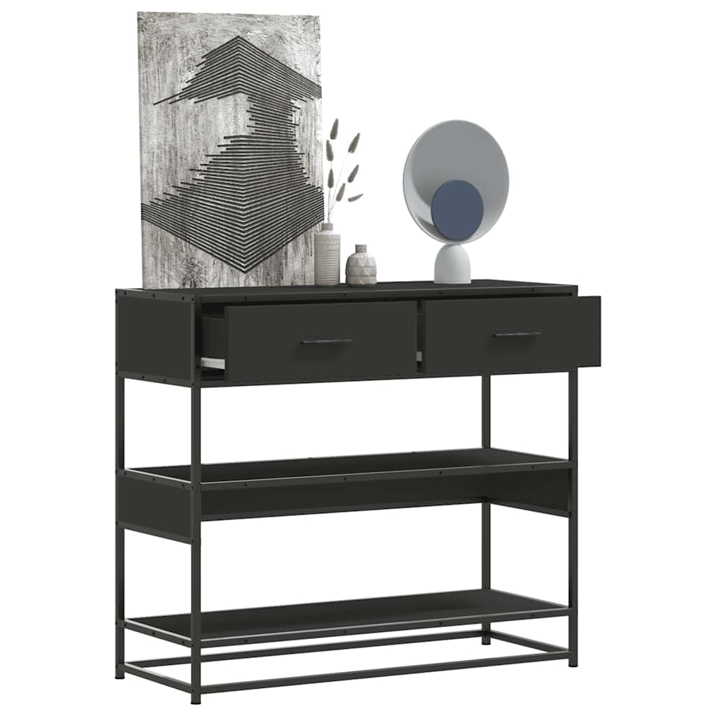 Console Table Black 90x35x80 cm Engineered Wood - Merkel Designers