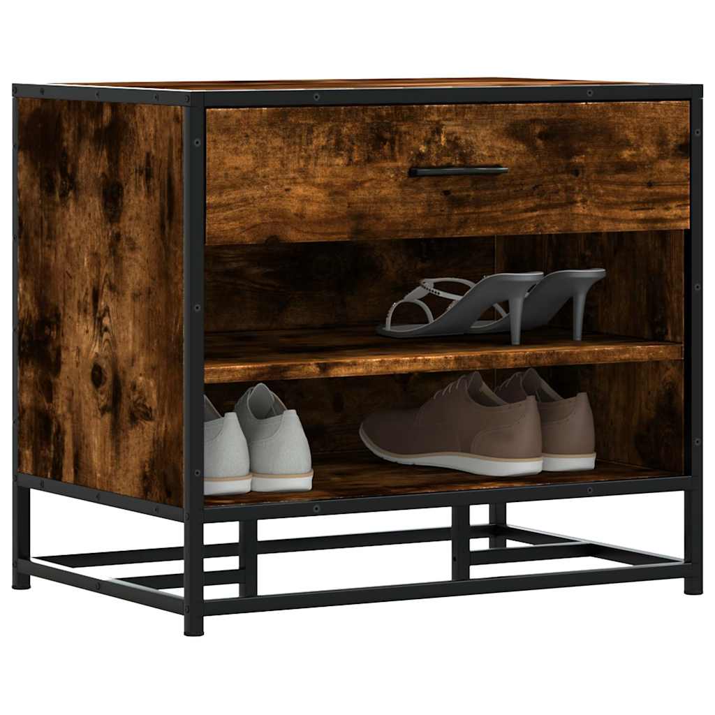 THUNDER Small Shoe Bench Smoked Oak - Millennium Furniture