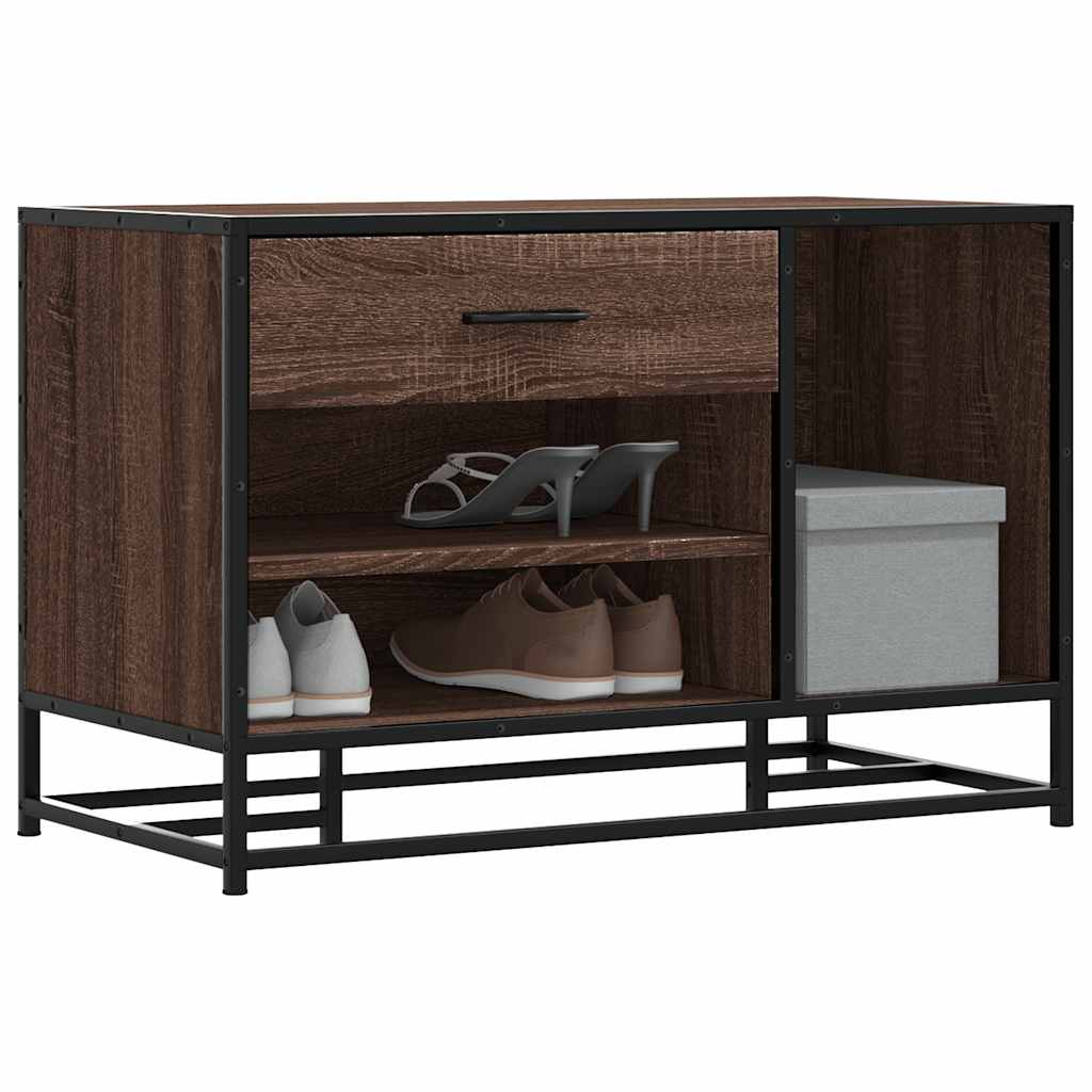 PALISADE Medium Shoe Bench Brown Oak - Design Hut