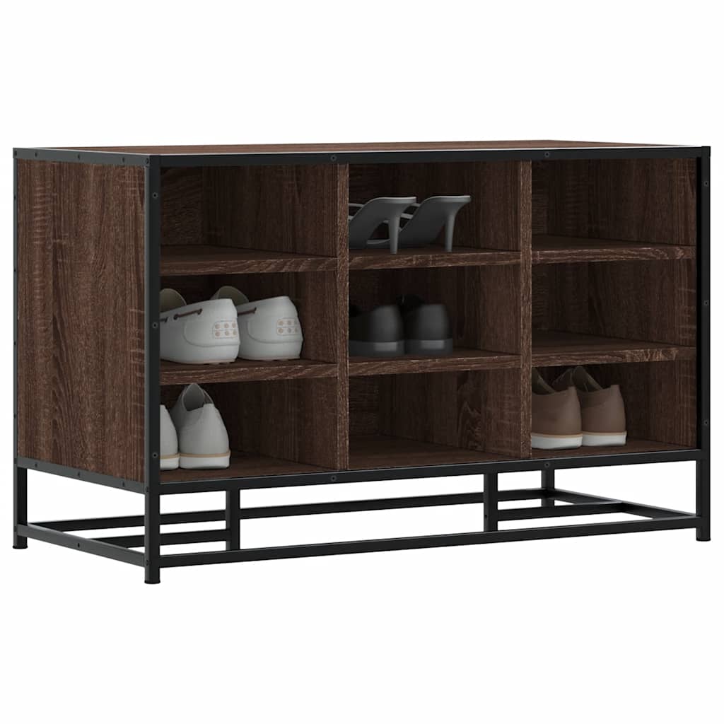 TUMANIA Medium Shoe Bench Brown Oak - Discount Dealers