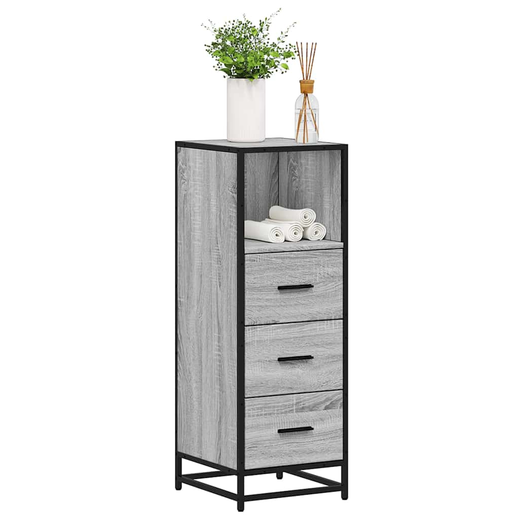 Bathroom Cabinet Grey Sonoma 35x37.5x100 cm Engineered Wood - Merkel Designers