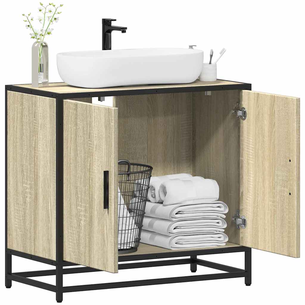 Bathroom Sink Cabinet Sonoma Oak 65x33x60 cm Engineered Wood - Unbeatable Bargains