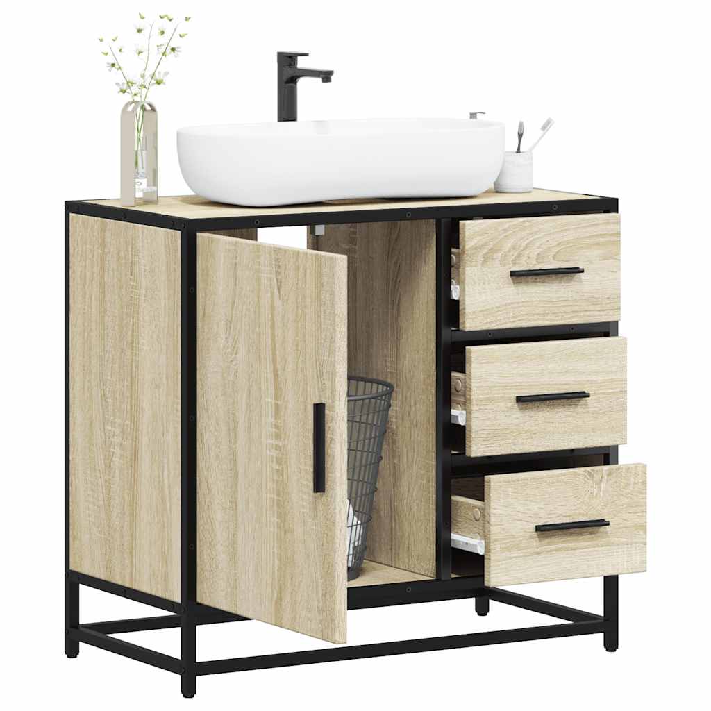 Bathroom Sink Cabinet Sonoma Oak 65x33x60 cm Engineered Wood - Millennium Furniture